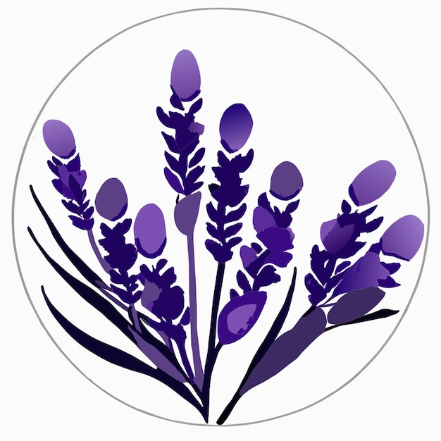 watercolor illustration bouquet of lavender vector illustration cartoon