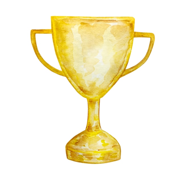 Watercolor illustration of golden goblet