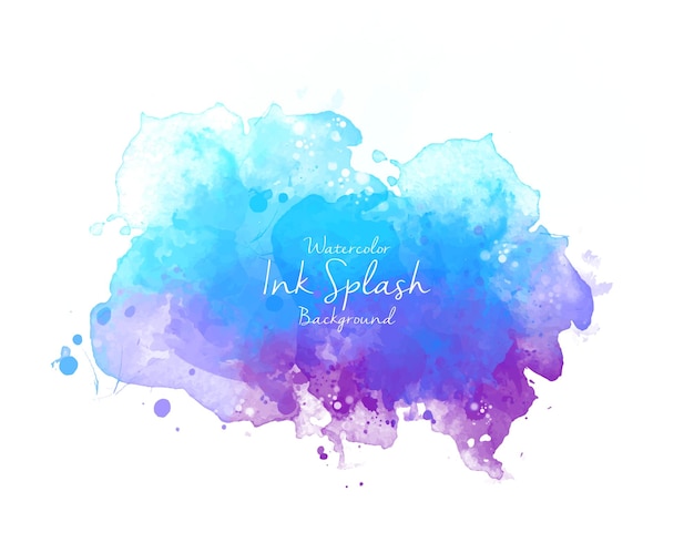 Watercolor Ink Splash Abstract Background