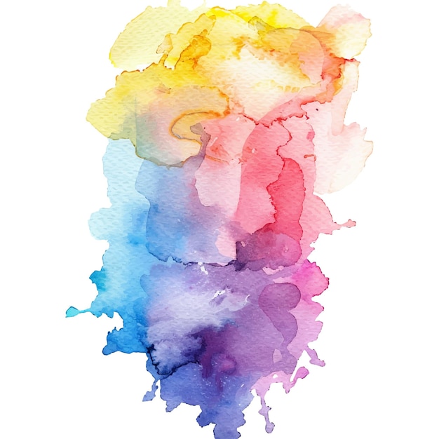 Vector watercolor ink splash vector illustration in watercolor style