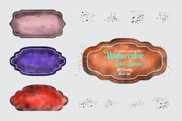 Watercolor Label Vector