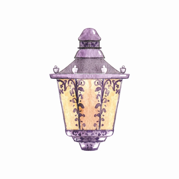 Watercolor lantern