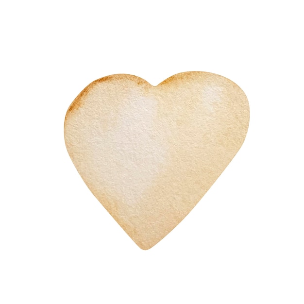 Watercolor light beige heart