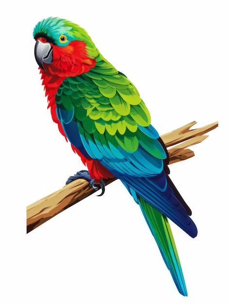 watercolor macaw parrot on white watercolor white