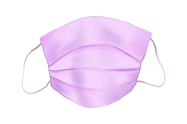 Watercolor medical mask to protect against germs