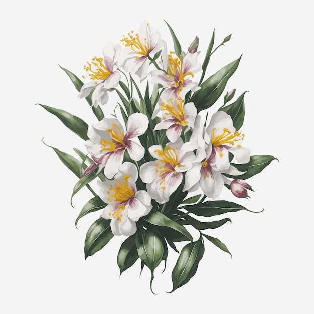 Watercolor miltonia floral a simple vector