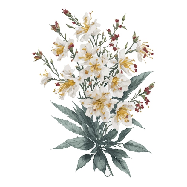 Watercolor oncidium a simple vector