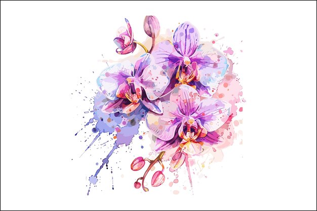 Watercolor Orchids Exquisite Floral Illustrations Elegant Orchids in Watercolor Botanica