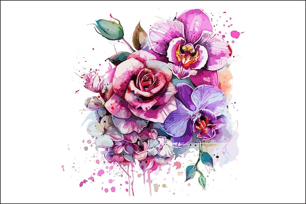 Watercolor Orchids Exquisite Floral Illustrations Elegant Orchids in Watercolor Botanica