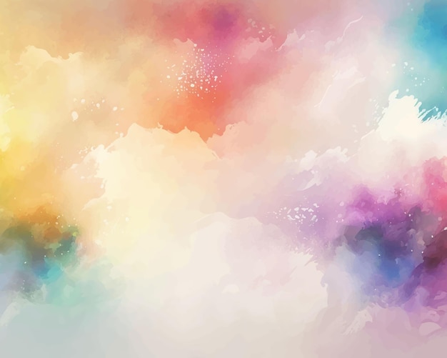 watercolor paint abstract background design with colorful orangepink borders and a bright center