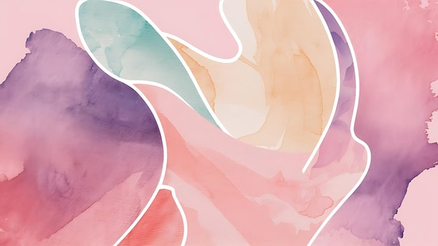 Vector a watercolor painting background is pink and purple