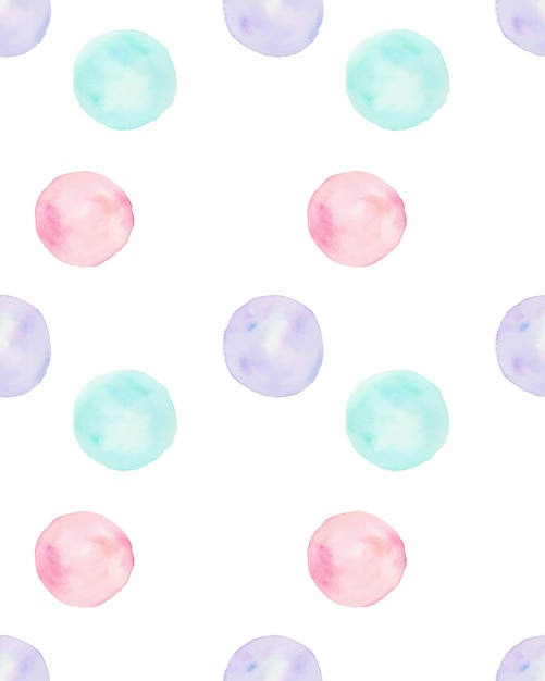 Watercolor pastel circle stain as seamless pattern