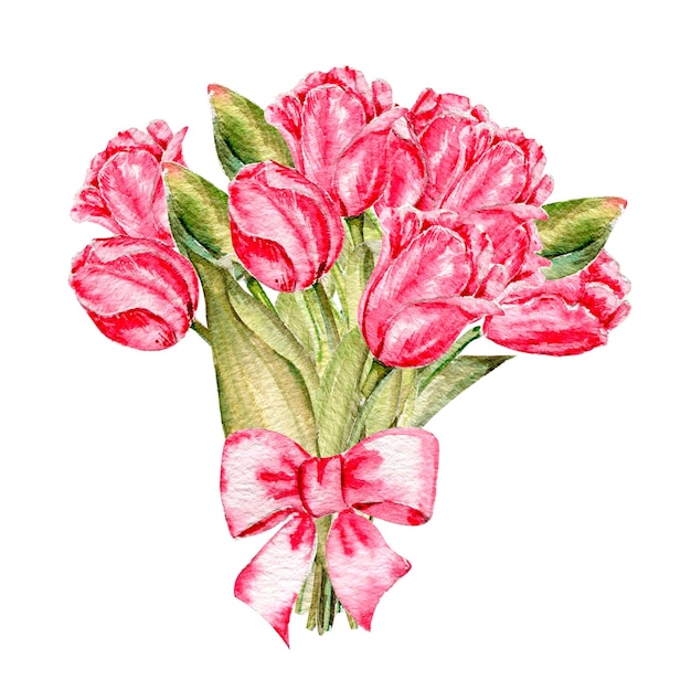  Watercolor pink Valentine day love