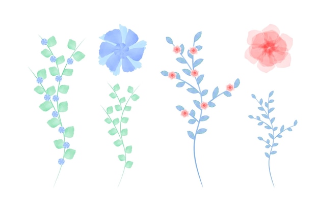 Watercolor plants