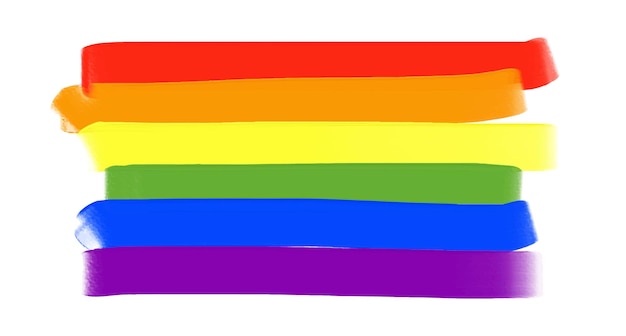 Watercolor pride day flag with pride brush style vector