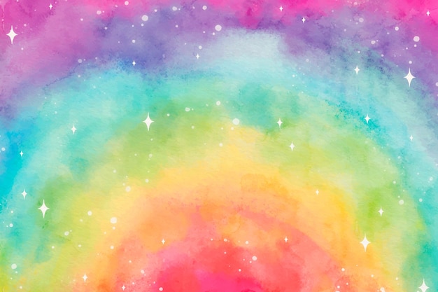 Watercolor rainbow background