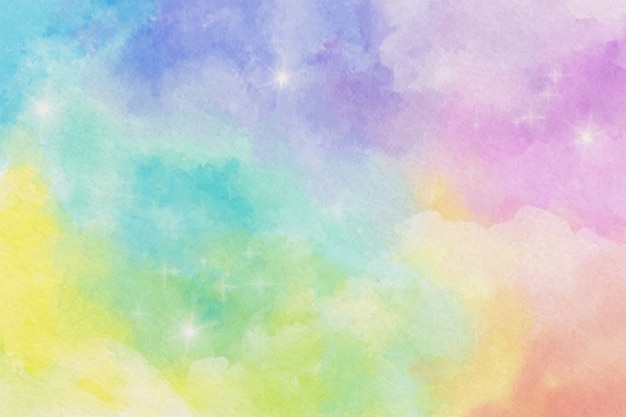 Watercolor rainbow effect background