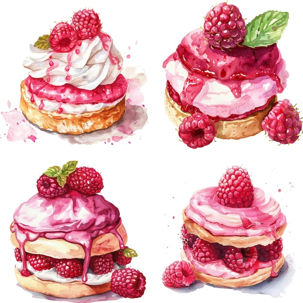 Watercolor Raspberry religieuse collection