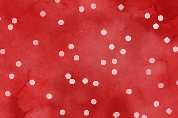 Watercolor red polka dot background