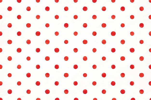 Watercolor red polka dot design