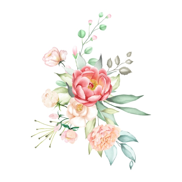 watercolor rose bouquet backfround