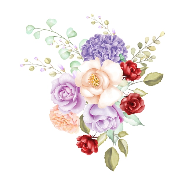 watercolor rose bouquet backfround