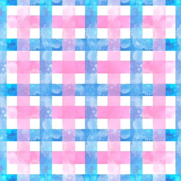 watercolor Seamless checkered plaid pattern