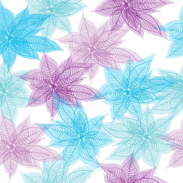 Watercolor seamless floral pattern vector illustration Horizontally and vertically repeatable