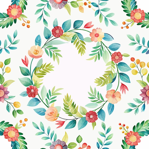 Watercolor Seamless Pattern Background Vector Illustration