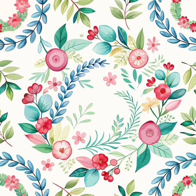 Watercolor Seamless Pattern Background Vector Illustration