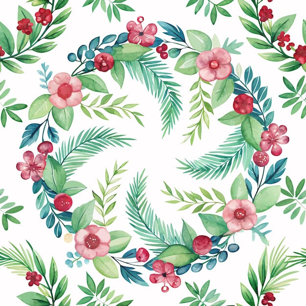 Watercolor Seamless Pattern Background Vector Illustration