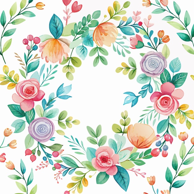 Watercolor Seamless Pattern Background Vector Illustration