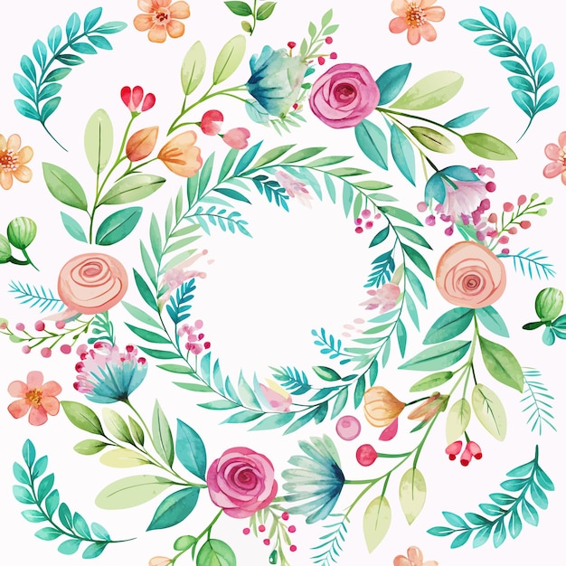 Watercolor Seamless Pattern Background Vector Illustration