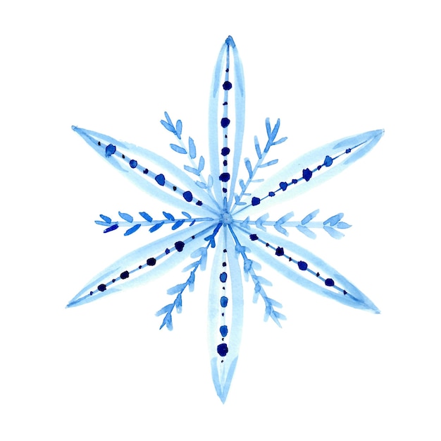 Watercolor snowflake