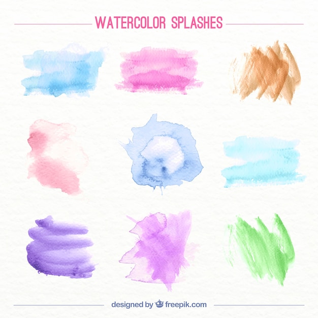 Watercolor spalshes