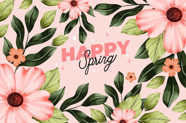 Watercolor spring background