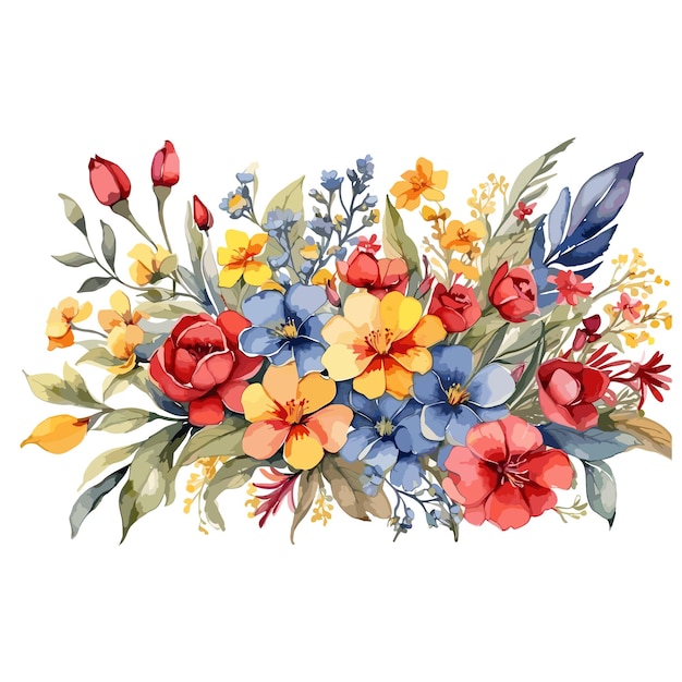 Watercolor spring floral