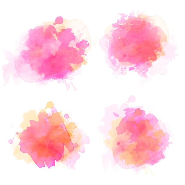 Watercolor stains set isolated