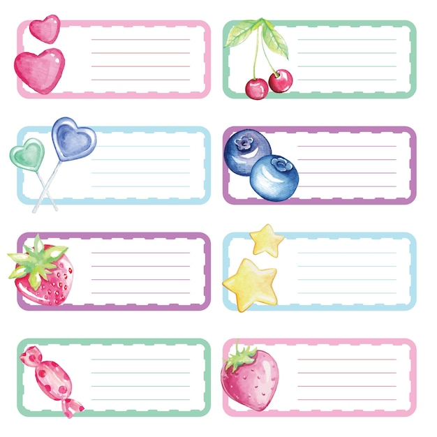 watercolor sticky notes