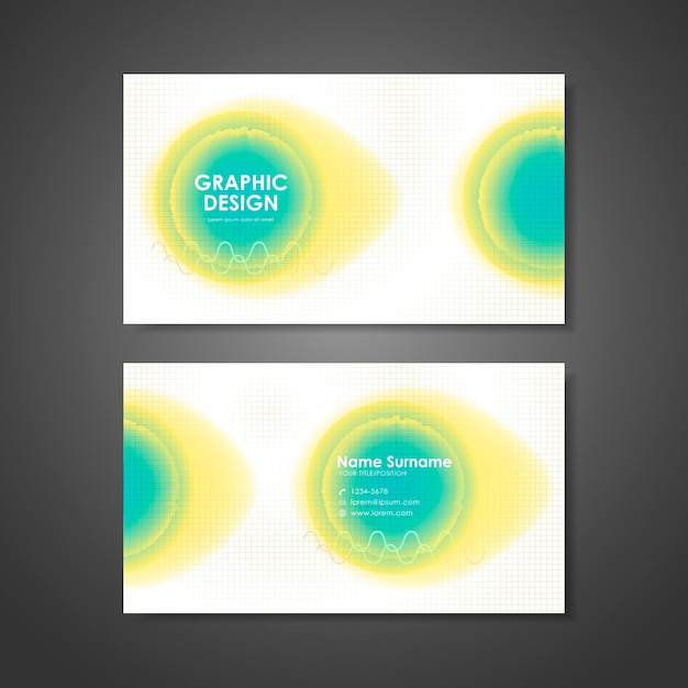 Watercolor style business card template