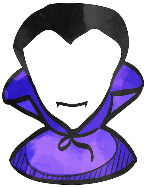 Watercolor style icon dracula