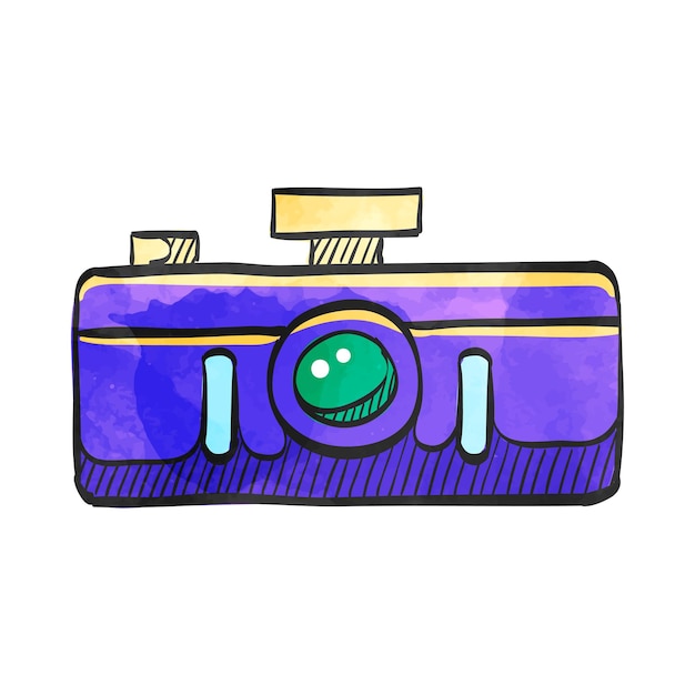 Watercolor style icon panorama camera