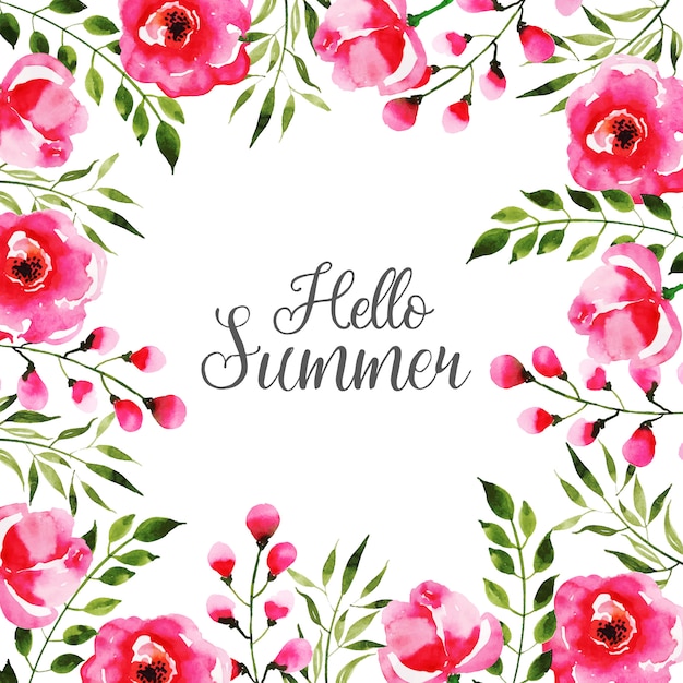 Watercolor Summer Floral Multipurpose Background