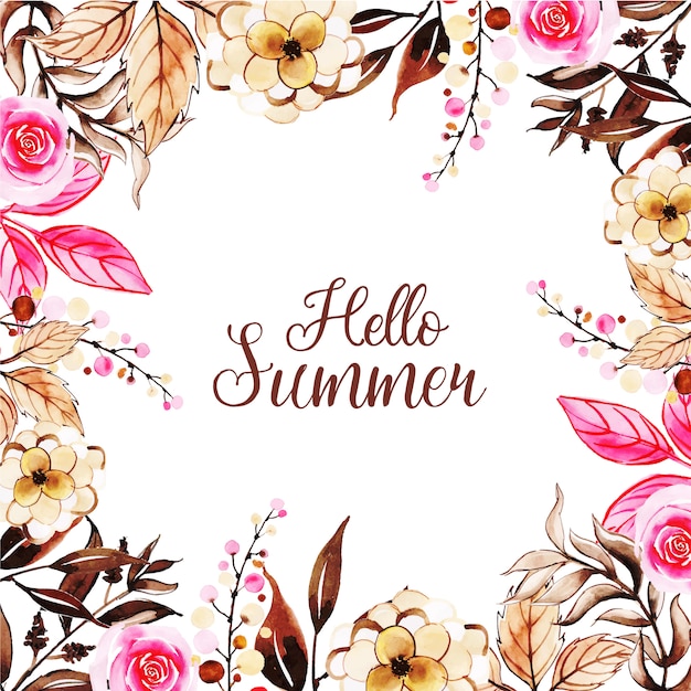 Watercolor Summer Floral Multipurpose Background