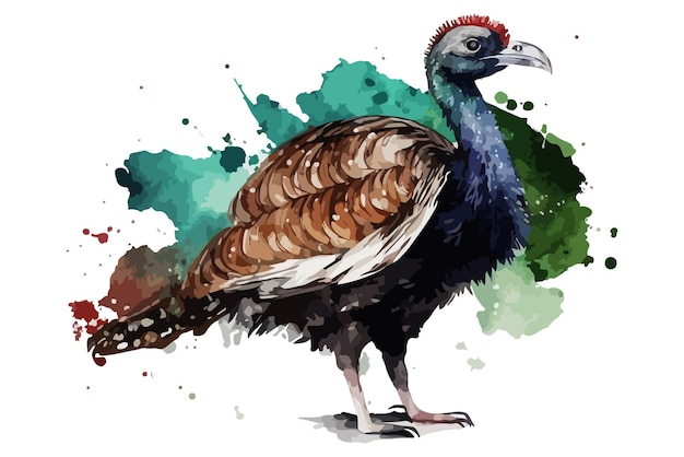 watercolor Turkey vector illustration