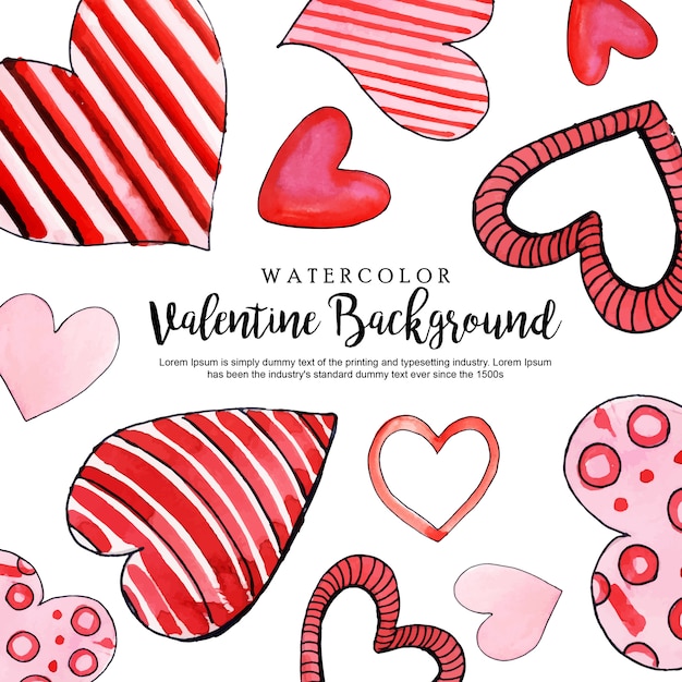 Watercolor Valentine Background