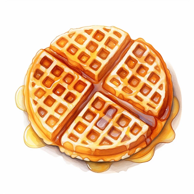 watercolor waffle illustration