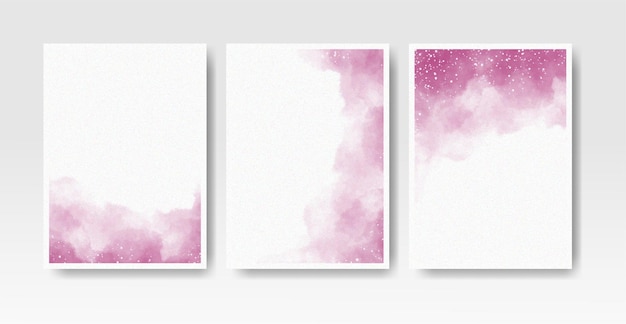 Watercolor wash splash for invitation card template collection