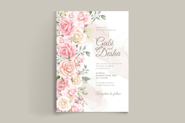 watercolor wedding invitation