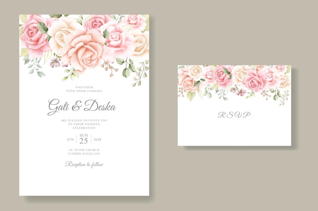 watercolor wedding invitation